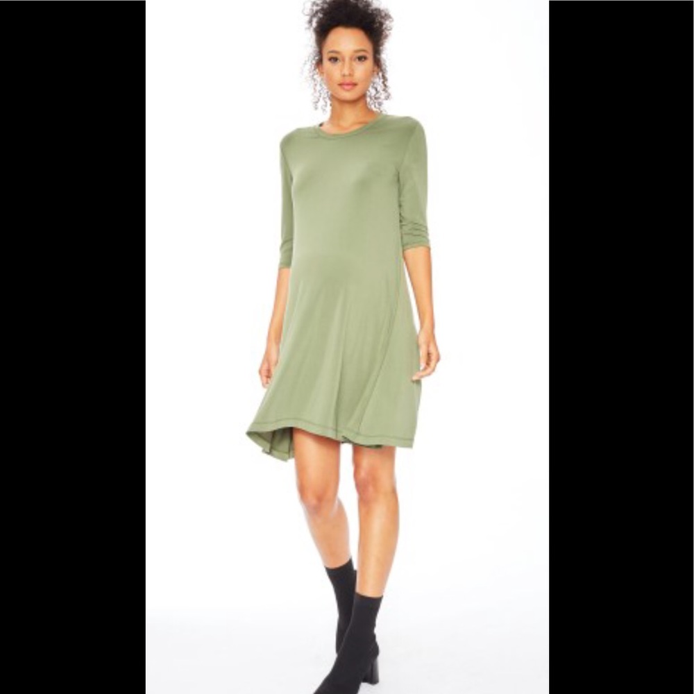 Rosie Pope Classic Swing Dress, Moss Green szM NWT